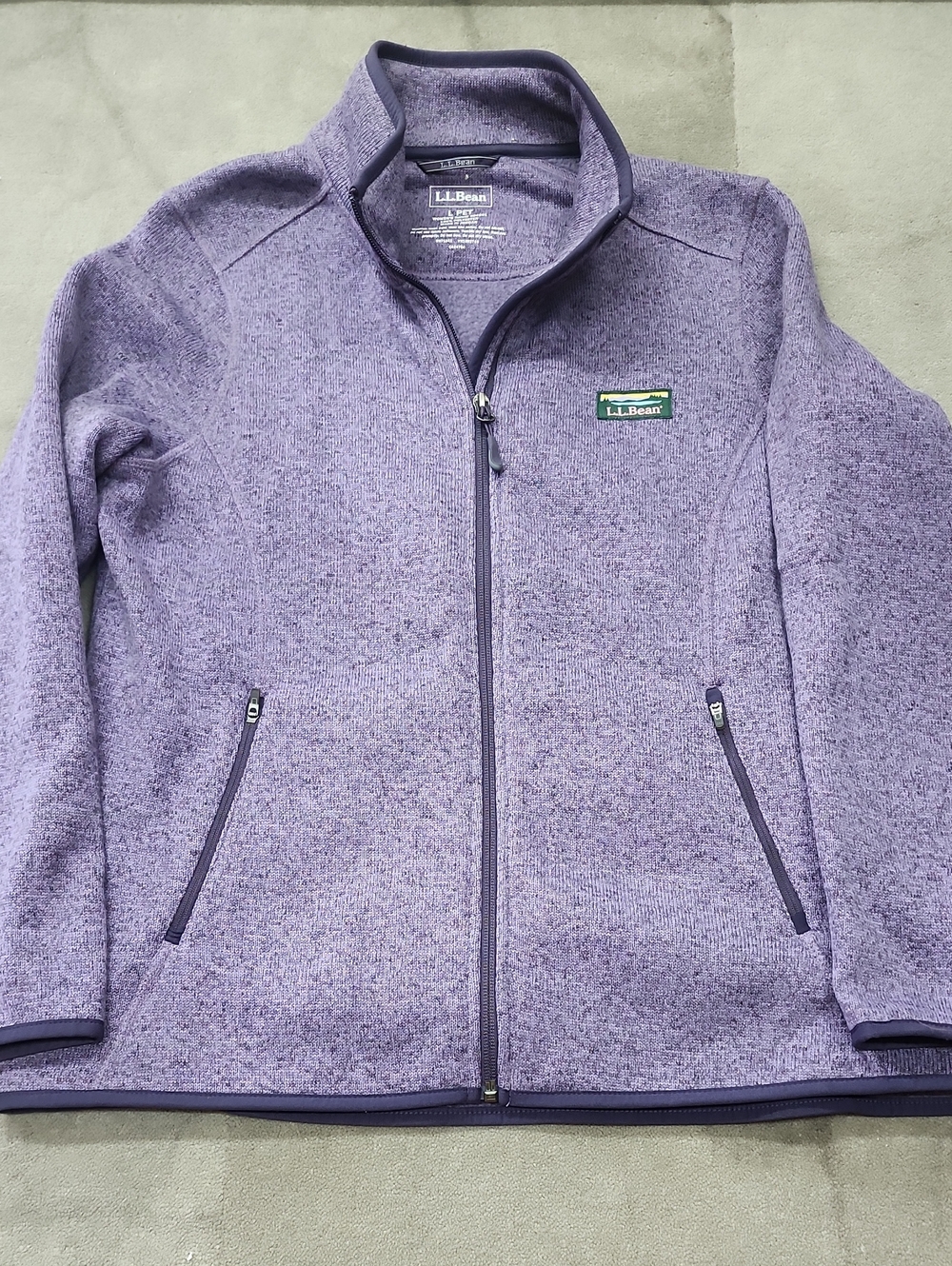 L.L. Bean Women's Purple Full-Zip Jacket